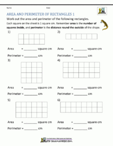 Area And Perimeter Of Rectangle inside Free Printable Area And Perimeter Worksheets