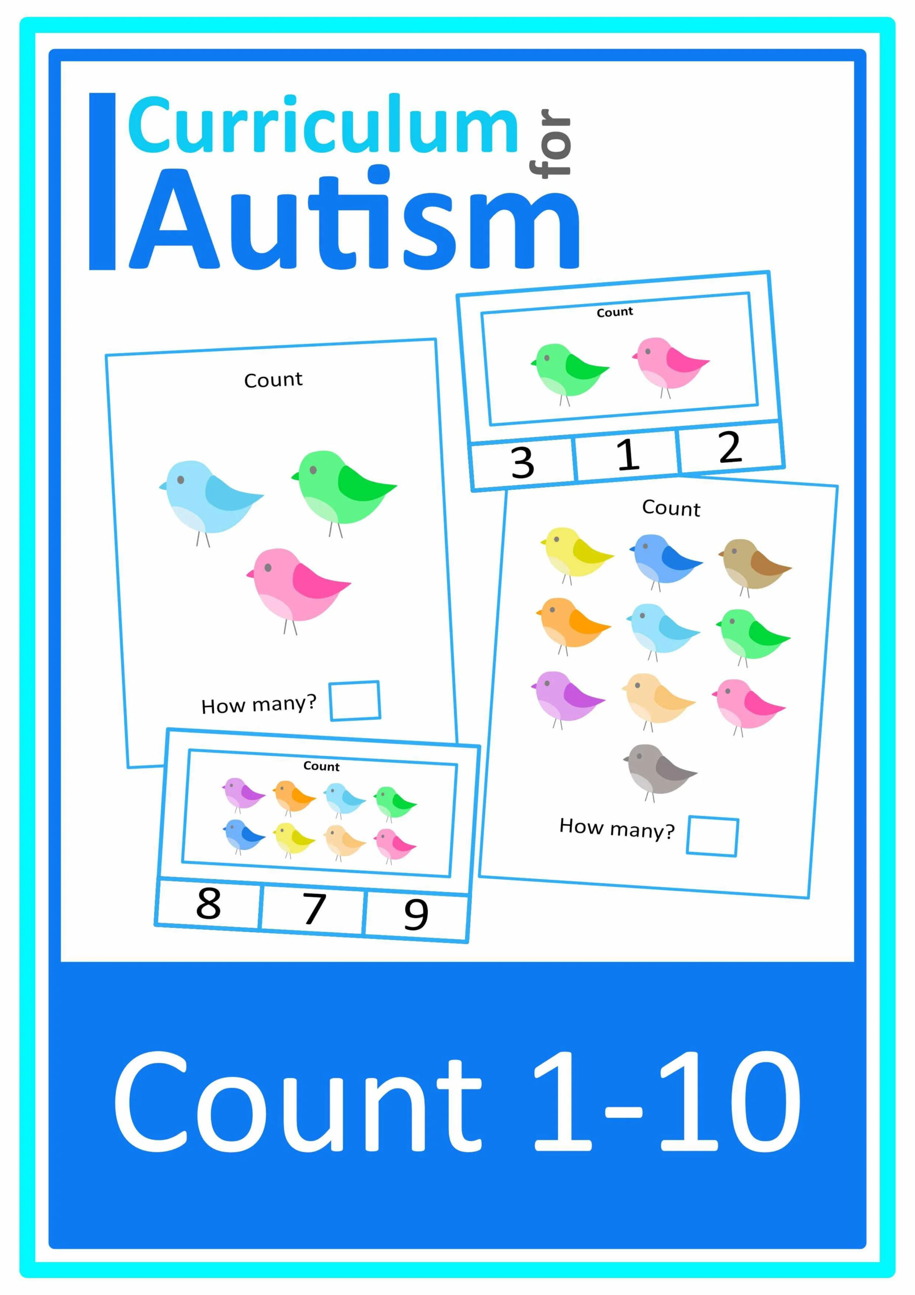 Autism Special Education Count 1-10 Transportation Theme regarding Free Printable Autism Math Worksheets