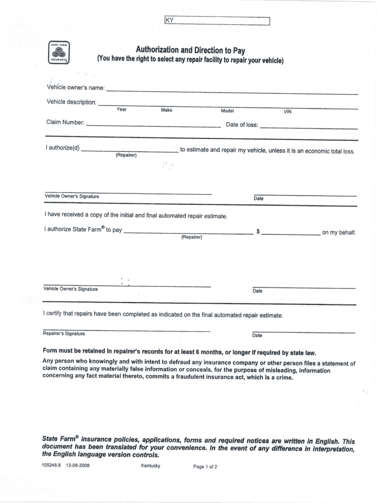 Auto Repair Authorization Form Template: Fill Out &amp;amp; Sign Online with FREE Printable Auto Repair Authorization Form Template