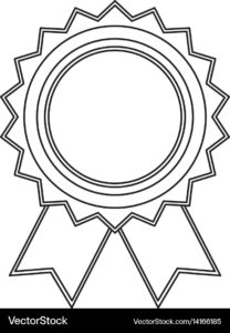 Award Ribbon Blank Royalty Free Vector Image - Vectorstock regarding FREE Printable Award Ribbons Templates