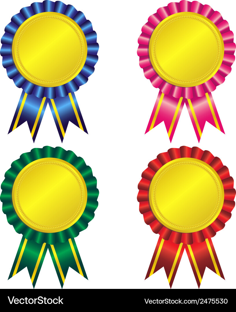 Award Ribbon Set Royalty Free Vector Image - Vectorstock intended for Free Printable Award Ribbons Templates