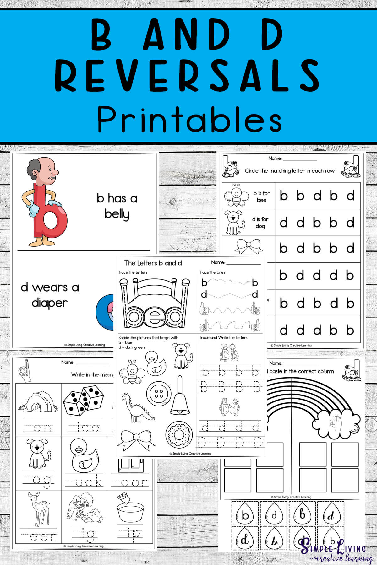B And D Reversal Printables - Simple Living. Creative Learning pertaining to Free Printable B And D Confusion Worksheet