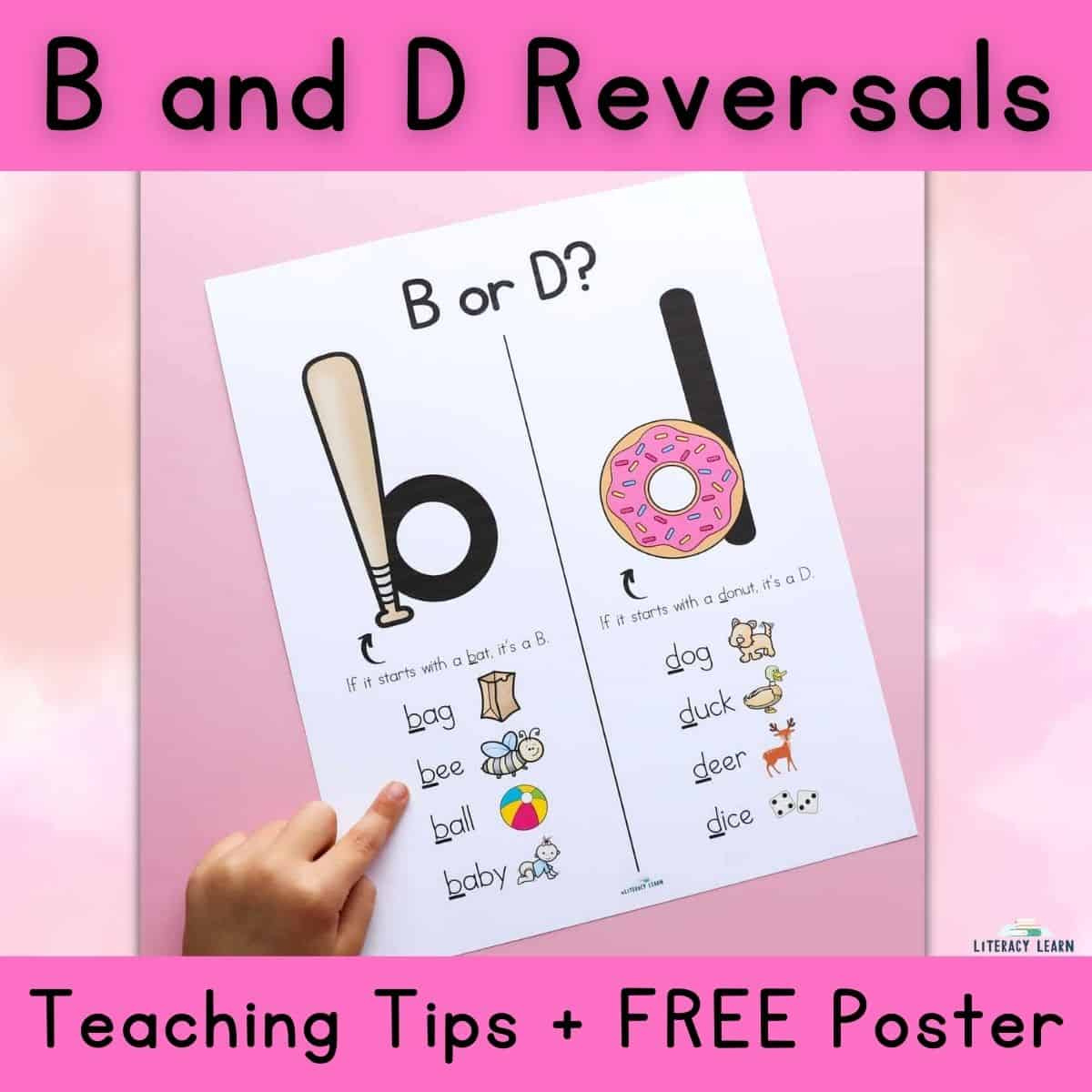 B And D Reversals: Helpful Strategies &amp;amp; Free Poster - Literacy Learn inside Free Printable B And D Worksheets