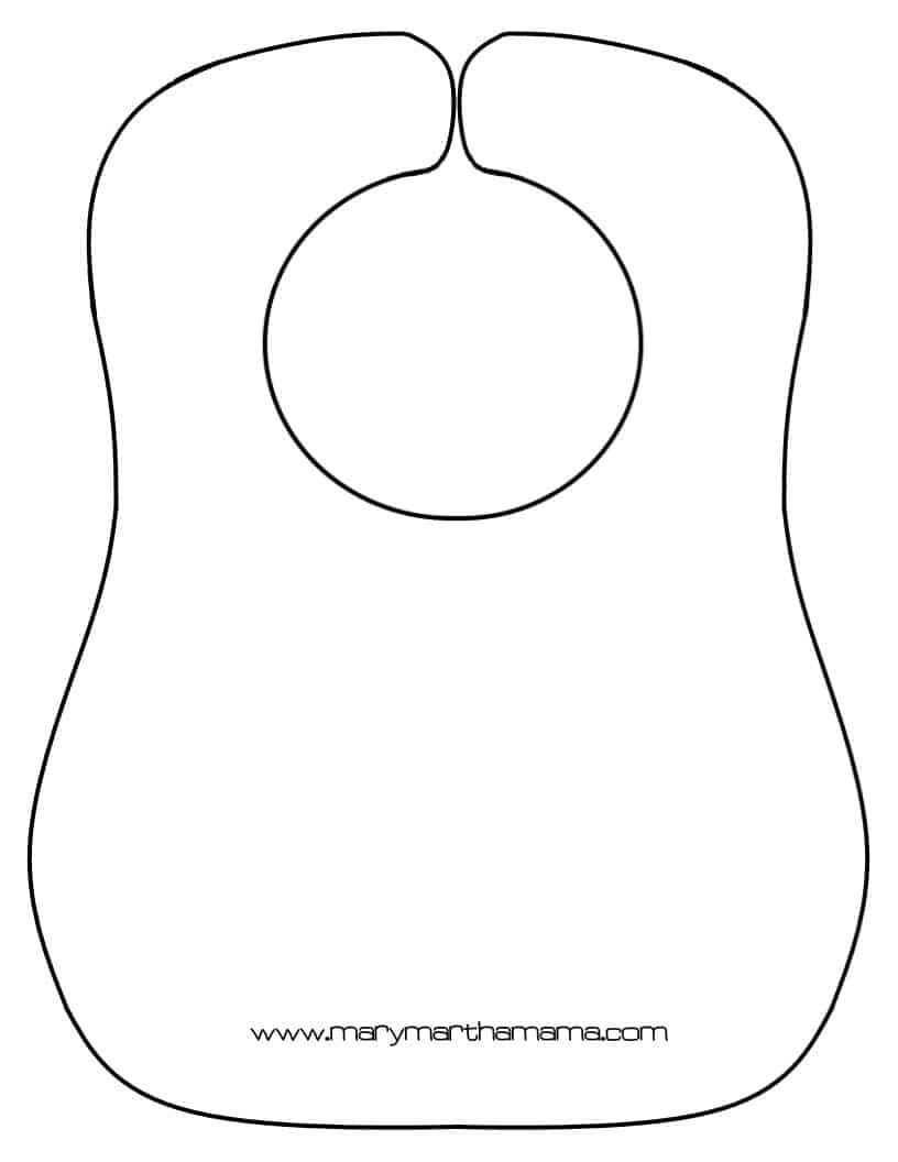 Baby Bib Pattern And Stepstep Tutorial – Mary Martha Mama with FREE Printable Baby Bib Pattern