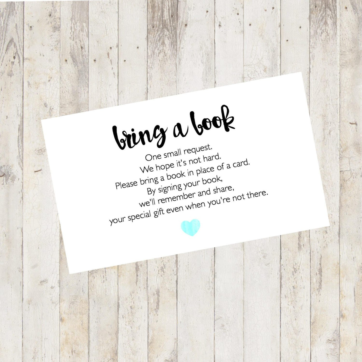 Baby Shower Printable, Baby Shower Bring A Book Card, Bring A Book regarding FREE Printable Bring A Book Instead of A Card
