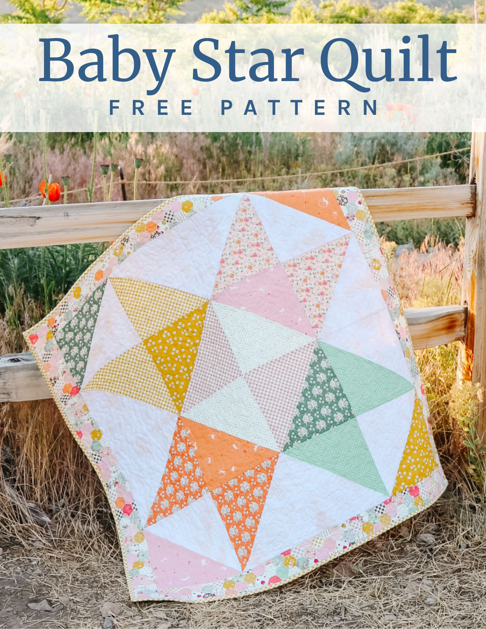 Baby Star Quilt Free Pattern - Diary Of A Quilter - A Quilt Blog in FREE Printable Baby Quilt Patterns