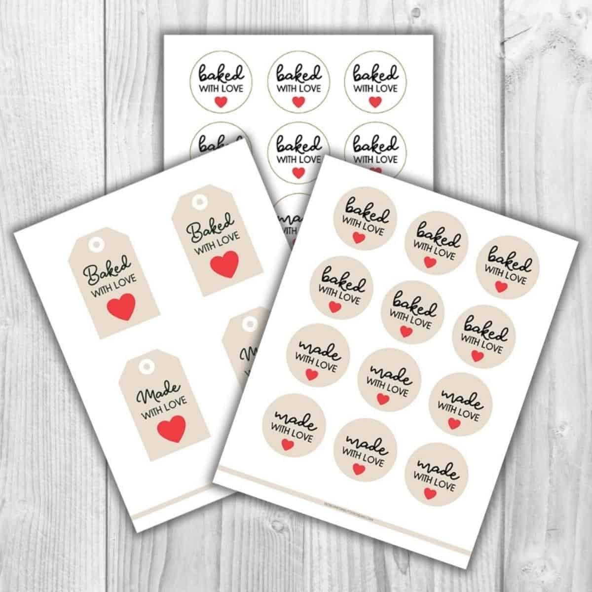 Baked &amp;amp; Made With Love Printable Gift Tags - I Scream For Buttercream intended for FREE Printable Baked with Love Tags