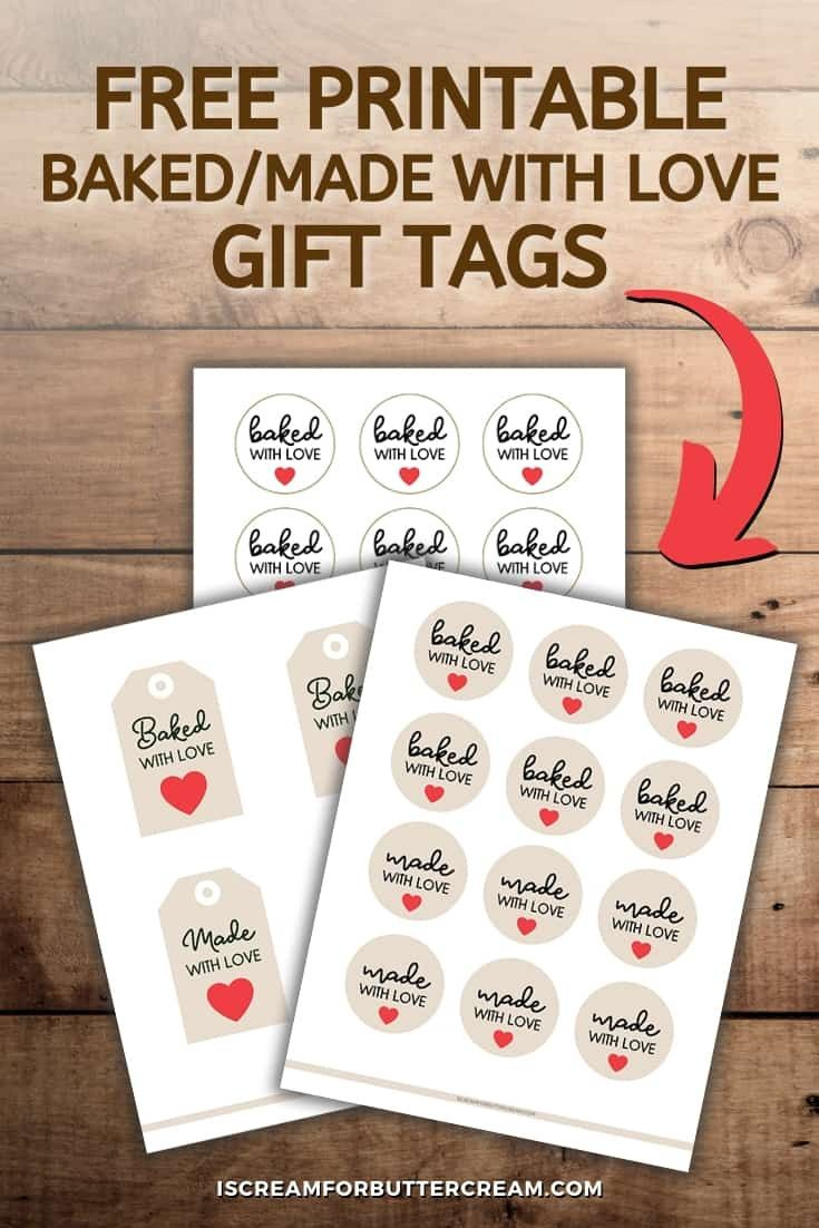 Baked &amp;amp; Made With Love Printable Gift Tags with FREE Printable Baked with Love Tags