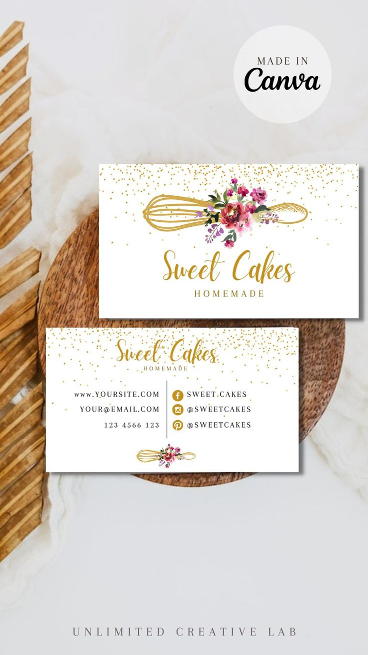 Bakery Business Card, Cake Business Card Design For Bakery, Double with regard to FREE Printable Bakery Business Card Templates