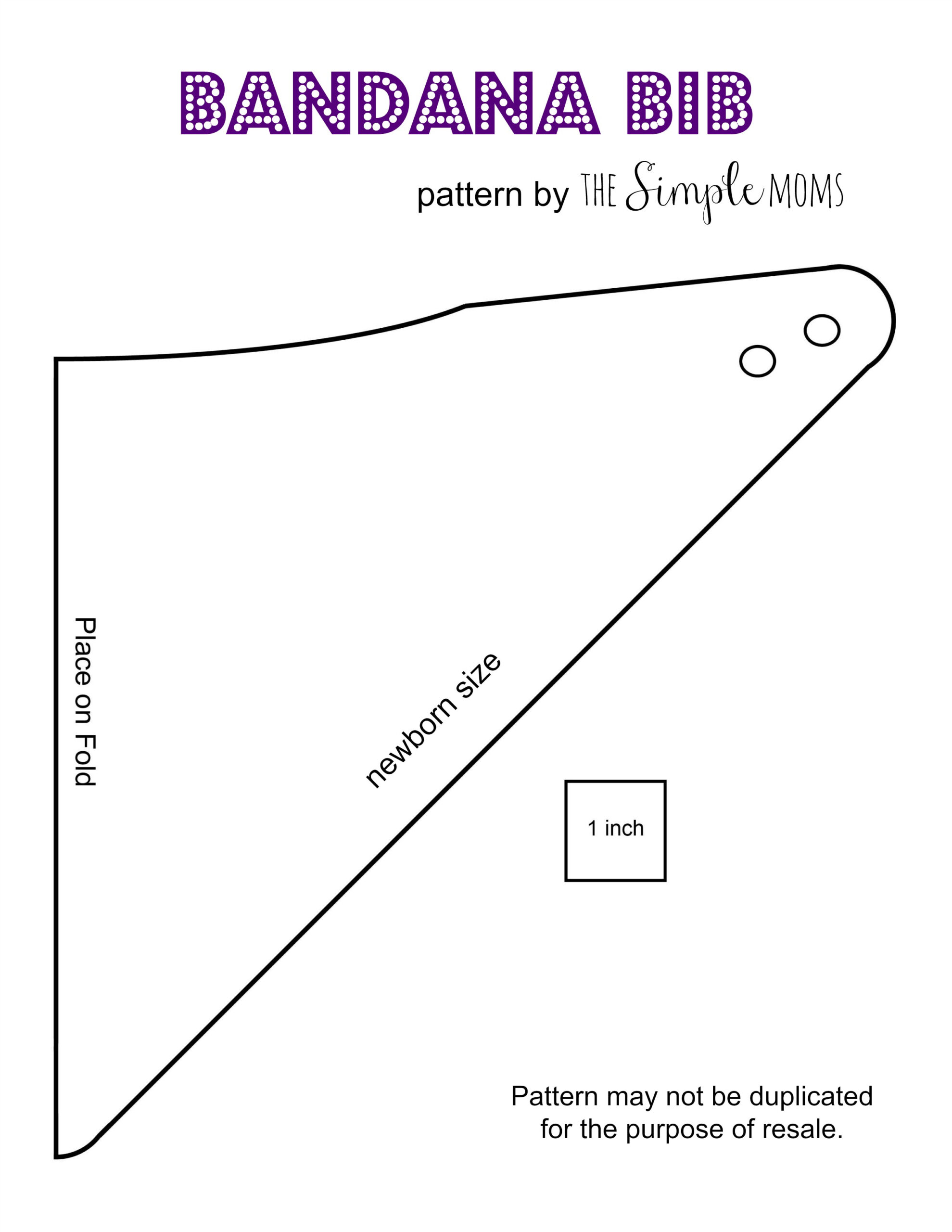 Bandana Bib Free Pattern with regard to FREE Printable Bandana Bib Pattern