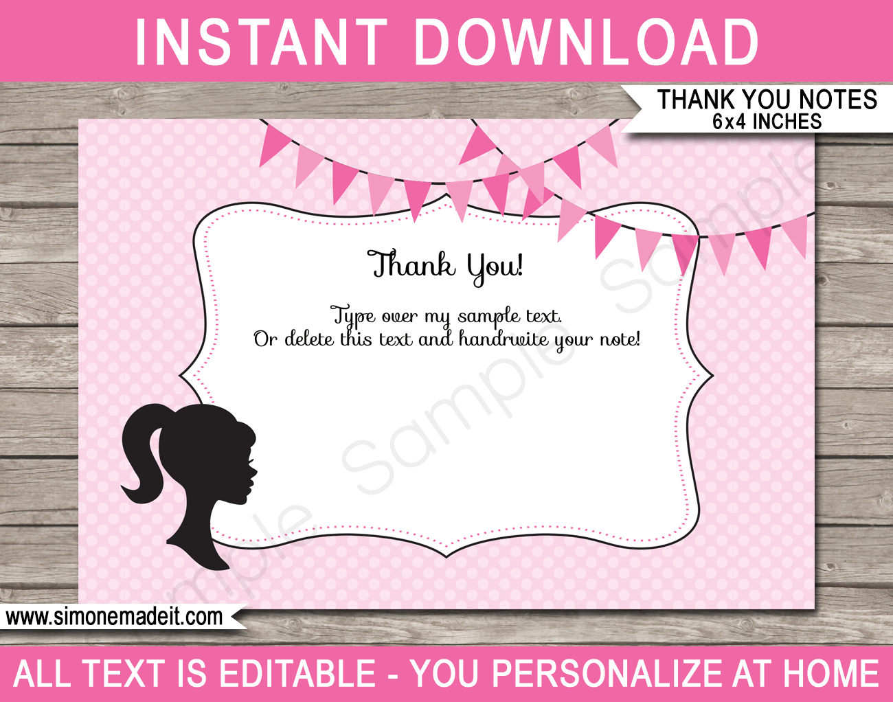 Barbie Party Thank You Cards Template with regard to Free Printable Barbie Thank You Tags