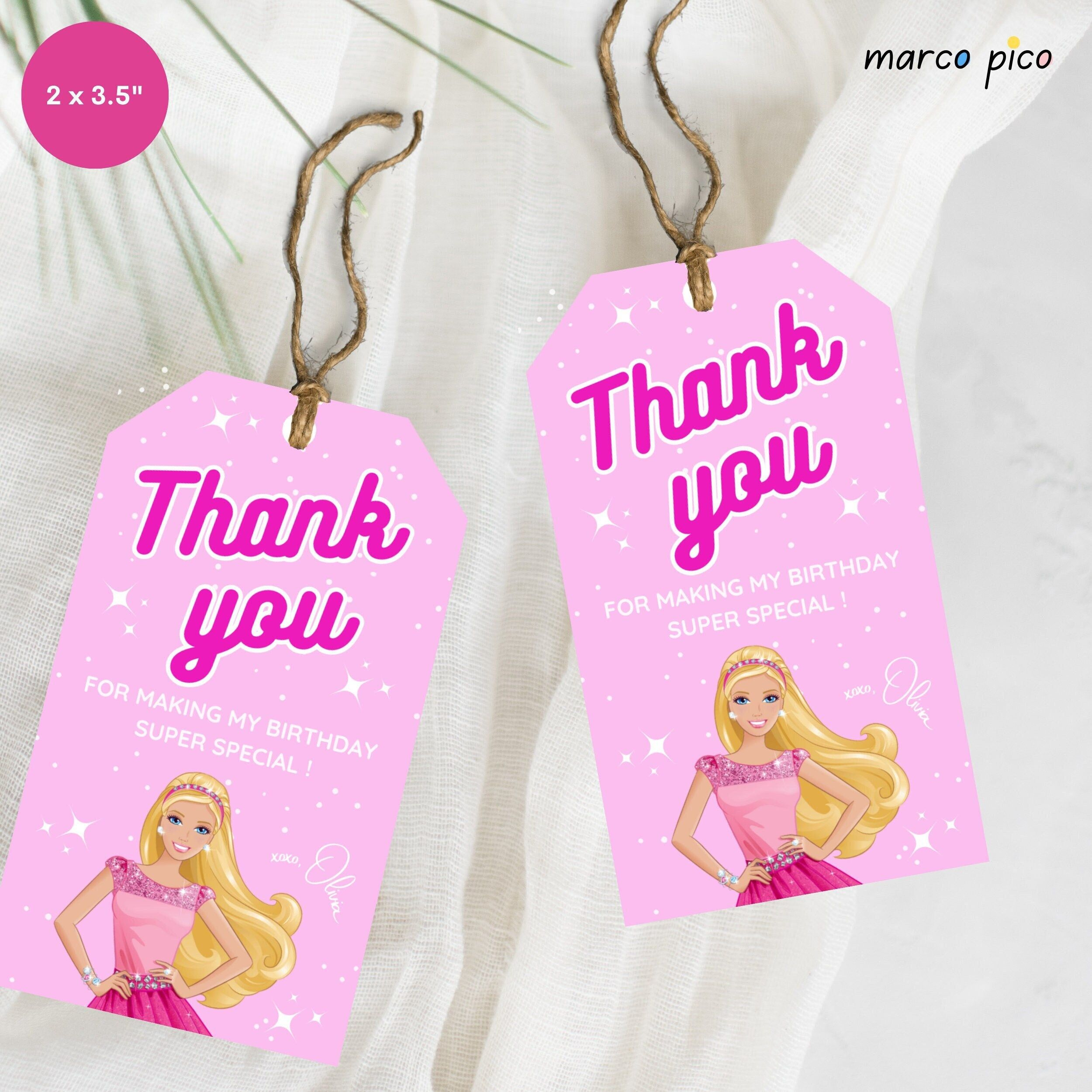 Barbie Thank You Tags - Shop On Pinterest throughout Free Printable Barbie Thank You Tags