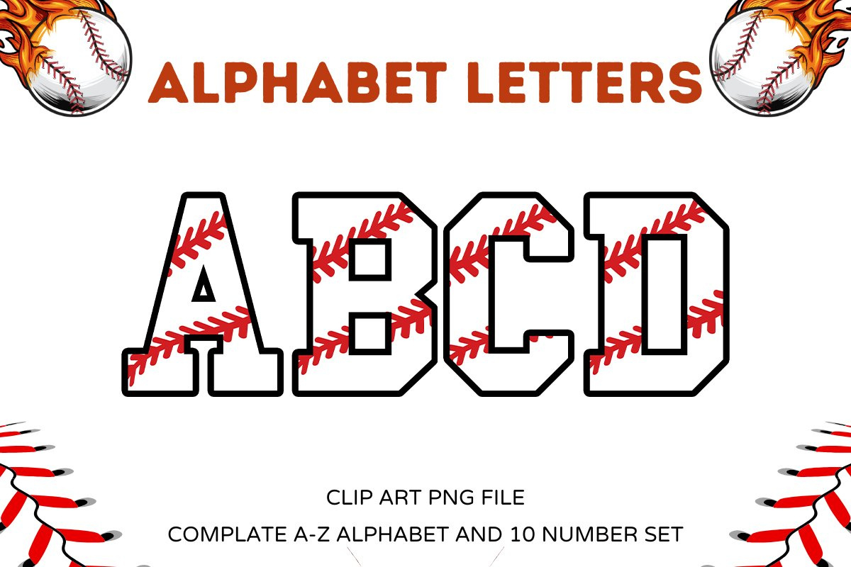 Baseball Alphabet Varsity Sport Letters Clipart (2989095) within FREE Printable Baseball Alphabet Letters