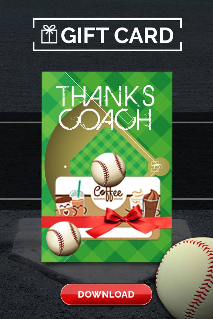 Baseball Coach Gift Thank You Card - Free Printable Download within FREE Printable Baseball Coach Thank You Cards