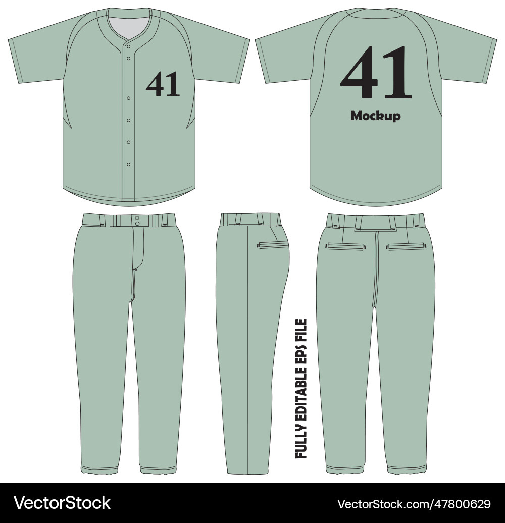 Baseball Jersey Mock Ups Templates Royalty Free Vector Image for Free Printable Baseball Jersey Template