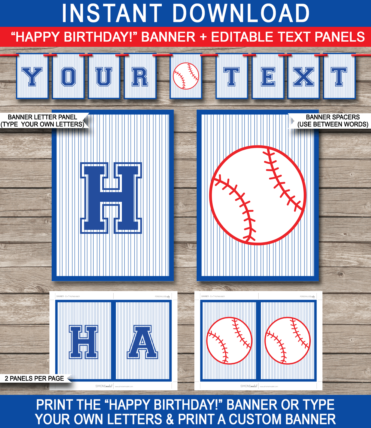 Baseball Party Banner Template regarding Free Printable Baseball Birthday Banner