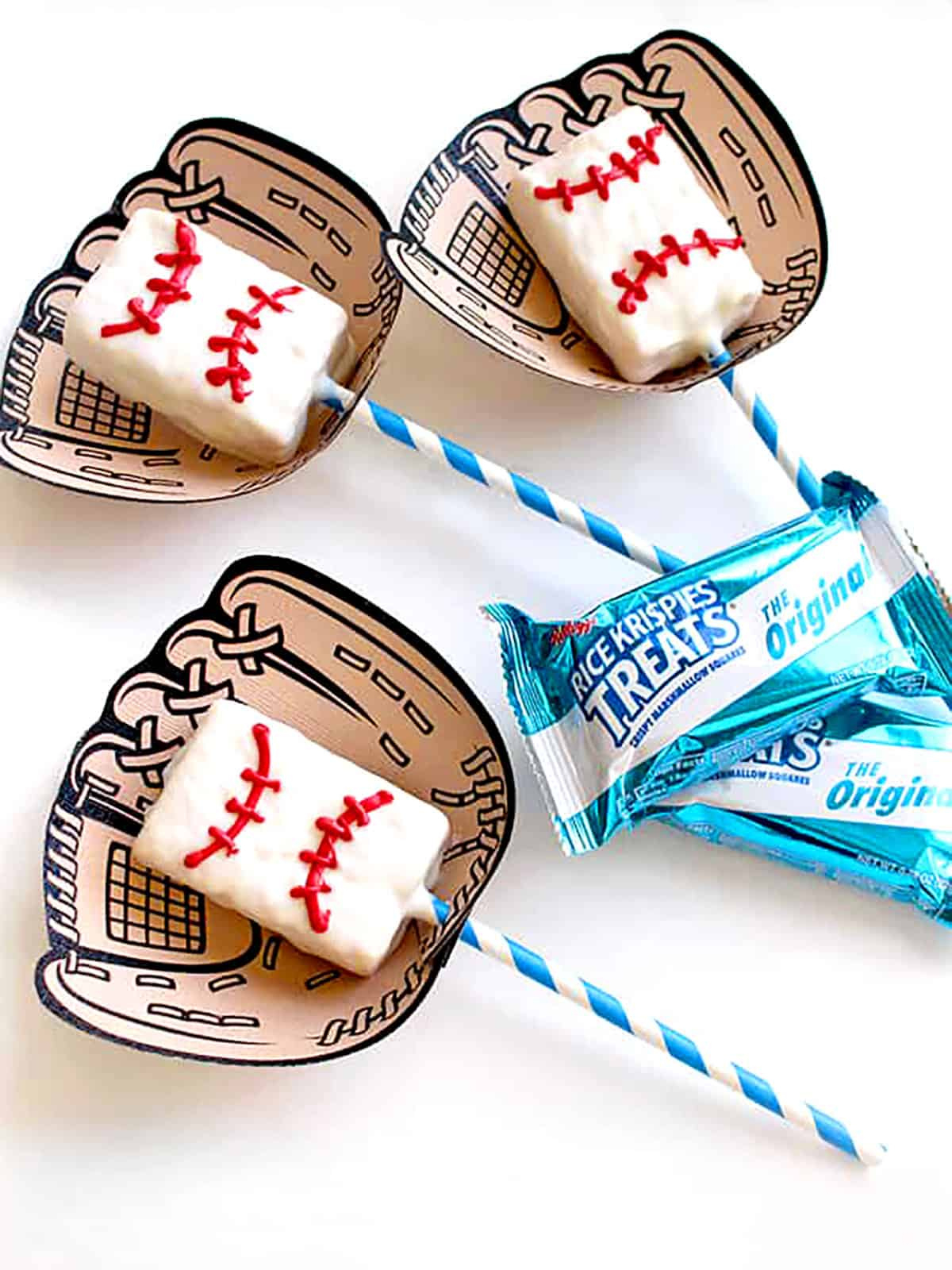 Baseball Rice Krispies Treats Tutorial With Free Printable within FREE Printable Baseball Glove Template