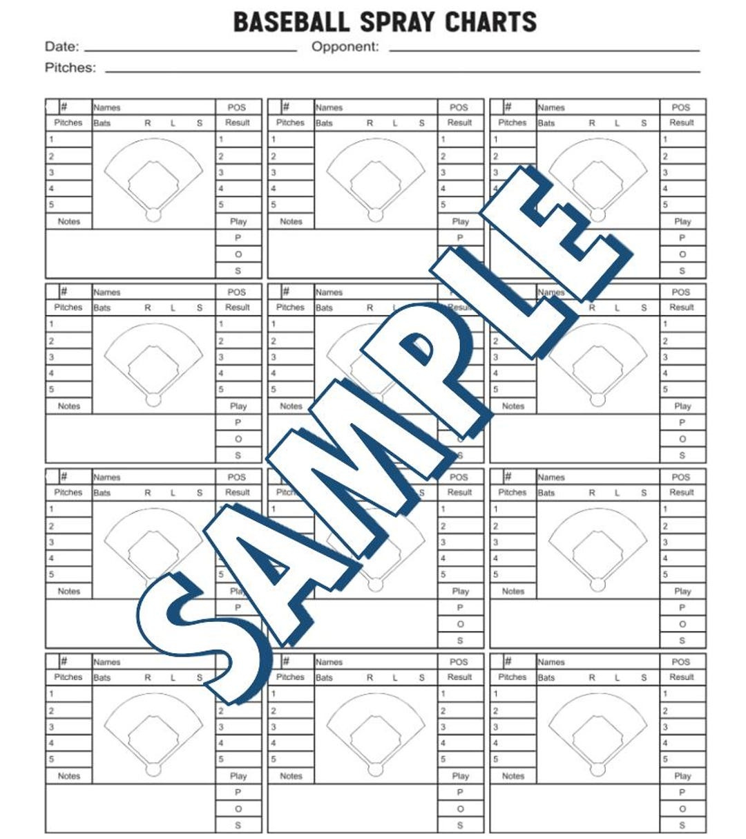 Baseball Spray Chart: Printable Charts For Mapping Hitters intended for FREE Printable Baseball Hitting Charts