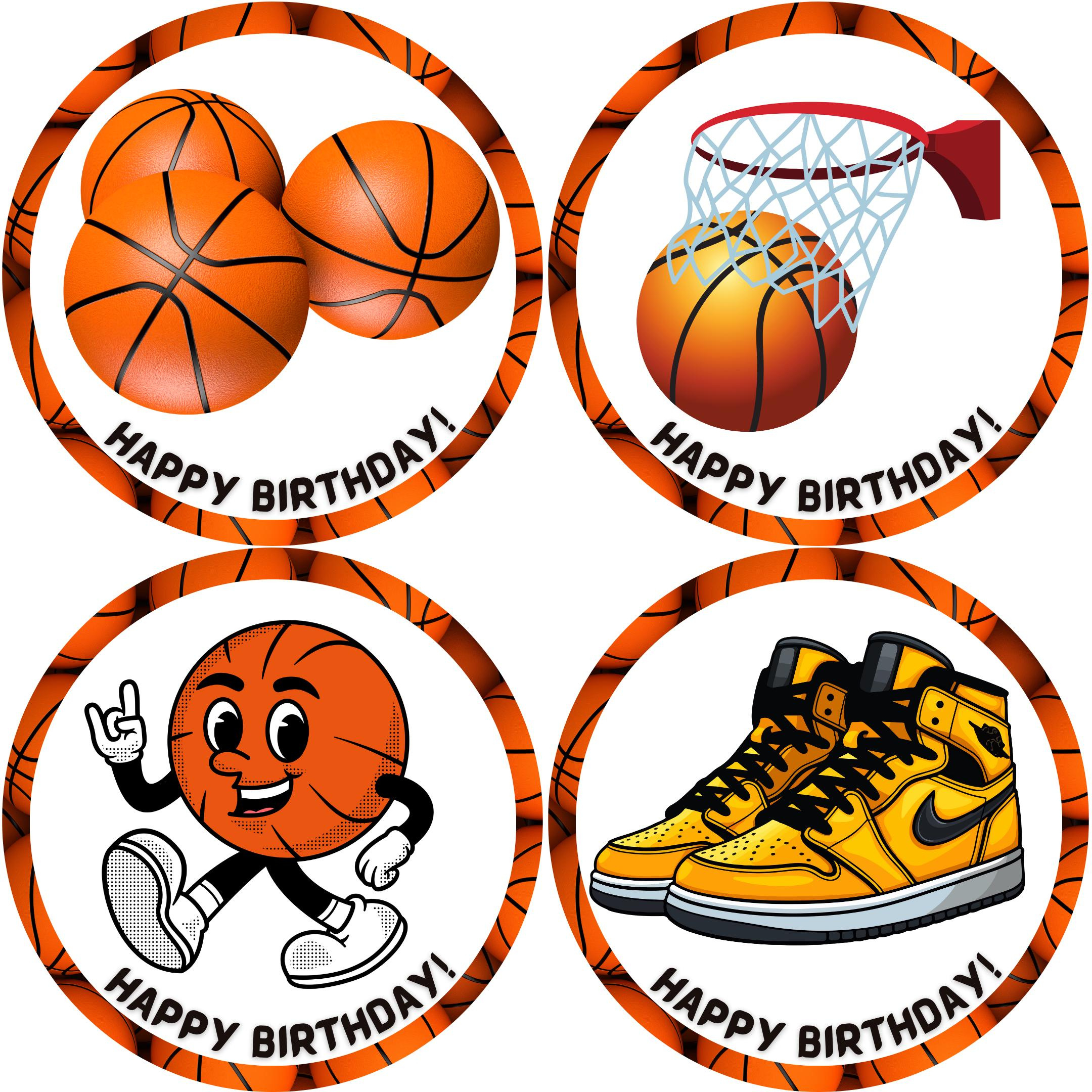 Basketball Cupcake Topper, Printable Basketball Cupcake Toppers intended for Free Printable Basketball Cupcake Toppers Printable