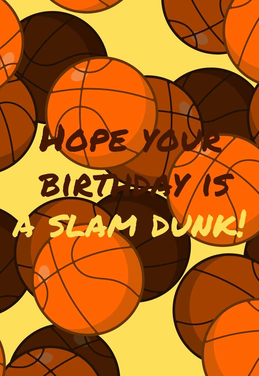 Basketball Printable Birthday Cards — Printbirthday.cards with Free Printable Basketball Birthday Cards