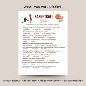 Basketball-Trivia-Spiel Zum Ausdrucken, Basketball Tailgate intended for FREE Printable Basketball Trivia Questions and Answers