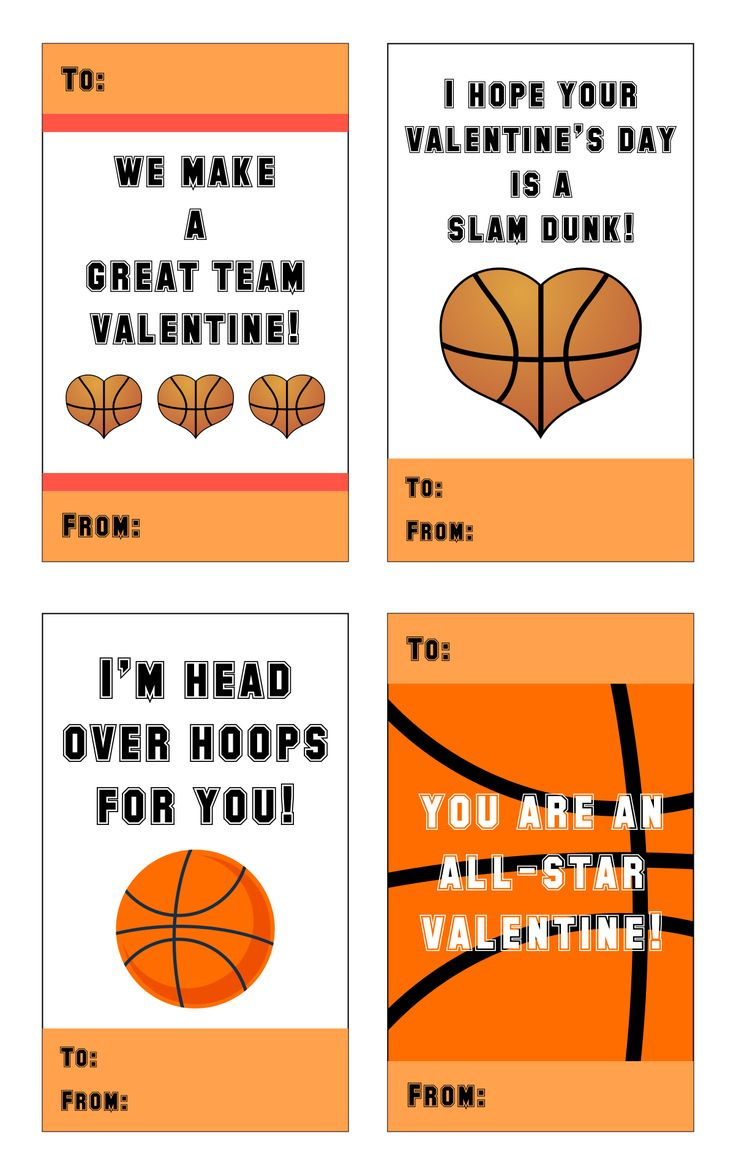 Basketball Valentine - 10 Free Pdf Printables | Printablee with regard to Free Printable Basketball Valentine Cards