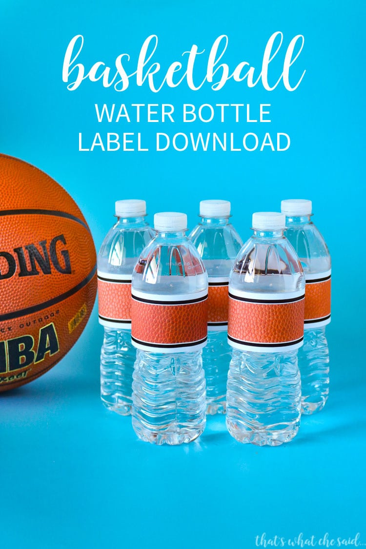 Basketball Water Bottle Labels – That&amp;#039;S What {Che} Said throughout FREE Printable Basketball Water Bottle Labels