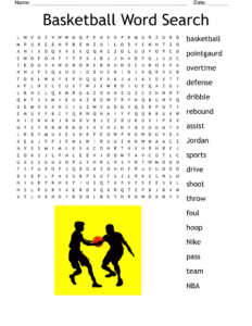 Basketball Word Search - Wordmint in FREE Printable Basketball Word Search