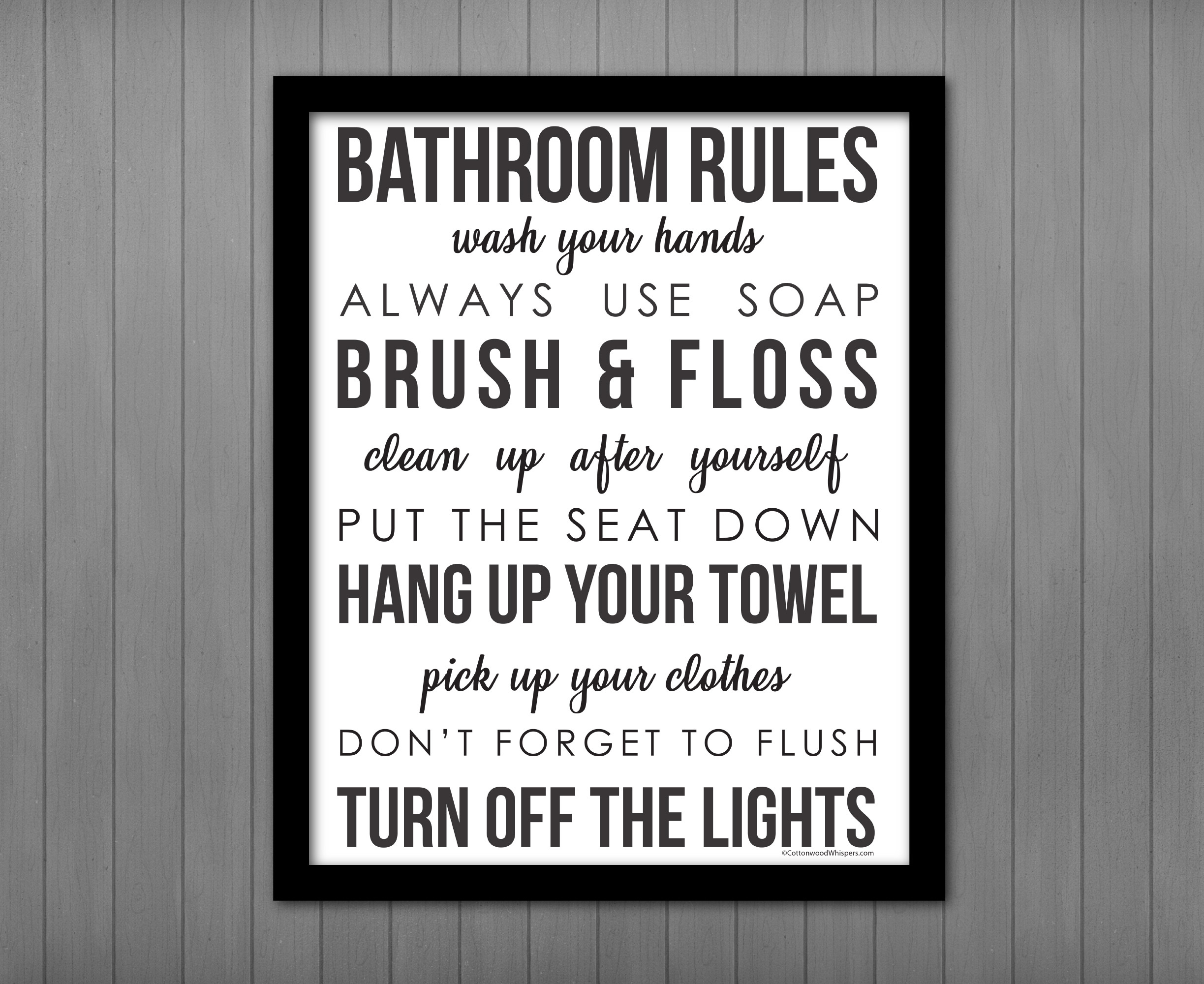 Bathroom Rules Sign Printable throughout FREE Printable Bathroom Etiquette Signs