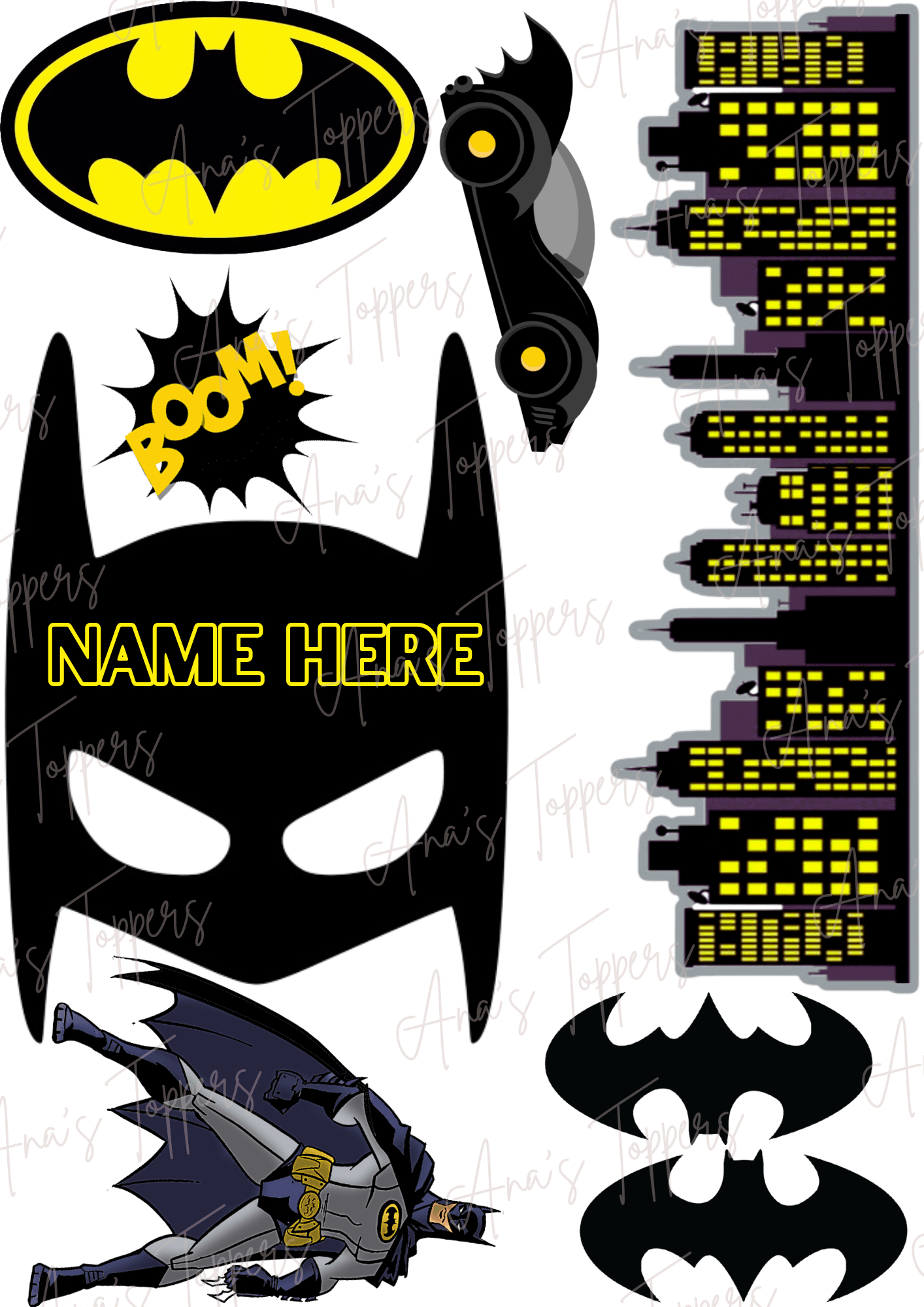 Batman Cake Topperanasherizzalahman - Raket.ph with Free Printable Batman Cupcake Toppers