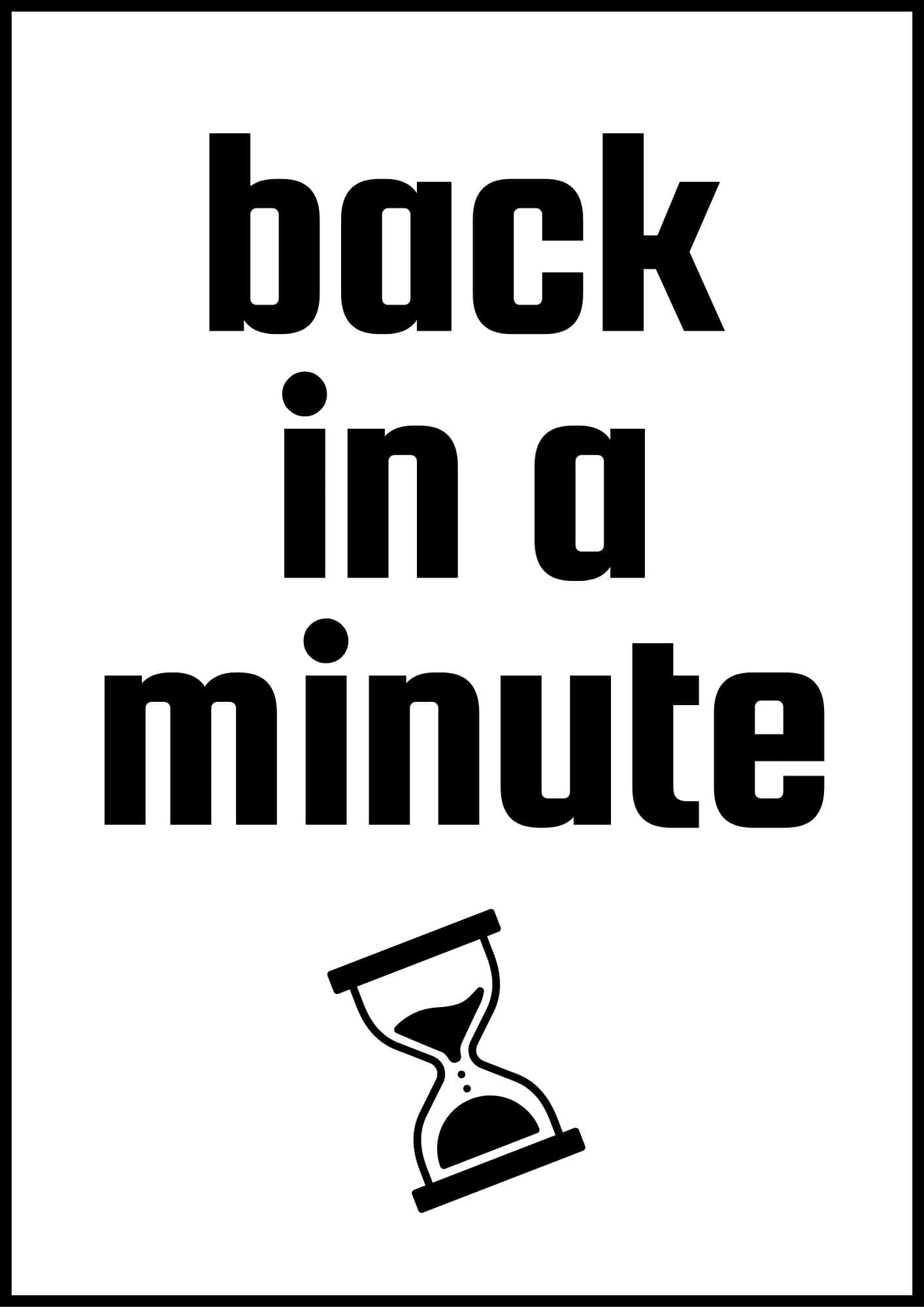 Be Right Back Sign Printable (20 Free Designs) | The Pink Craft Box with regard to FREE Printable Be Right Back Signs