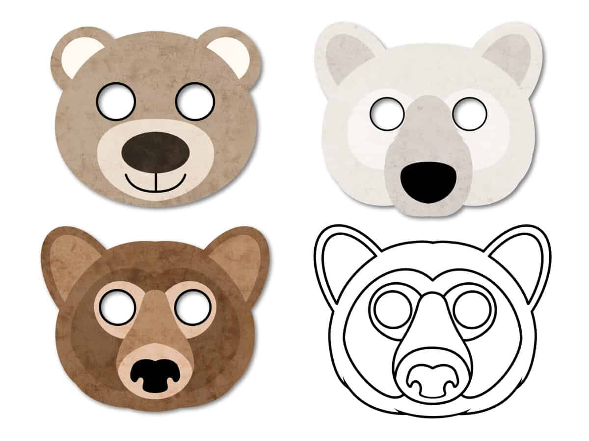 Bear Mask - Free Printable Templates For Kids Crafts with regard to Free Printable Bear Mask Template