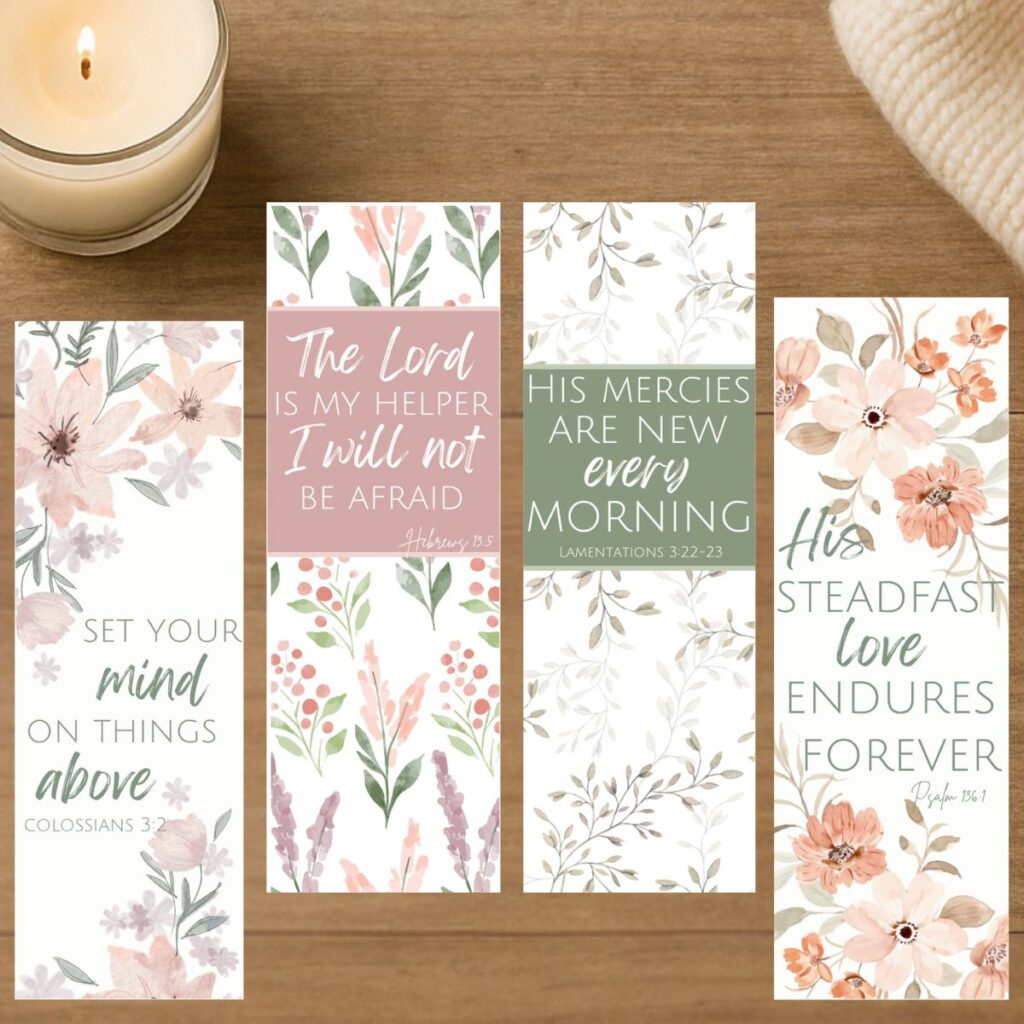 Beautiful Bible Verse Bookmarks - Free Printables - inside Free Printable Bookmarks Bible Verses