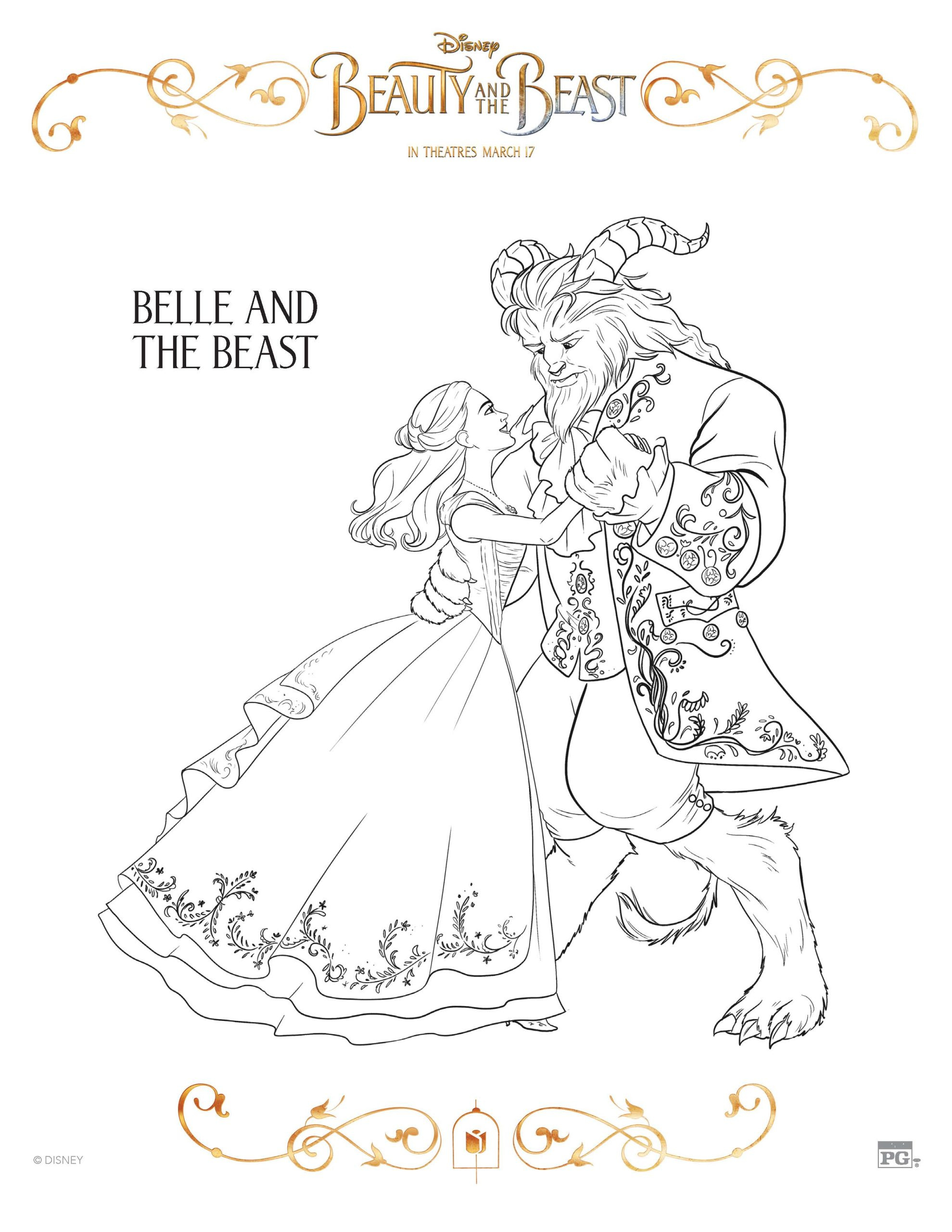 Beauty And The Beast Coloring Sheets And Free Printables throughout Free Printable Beauty And The Beast