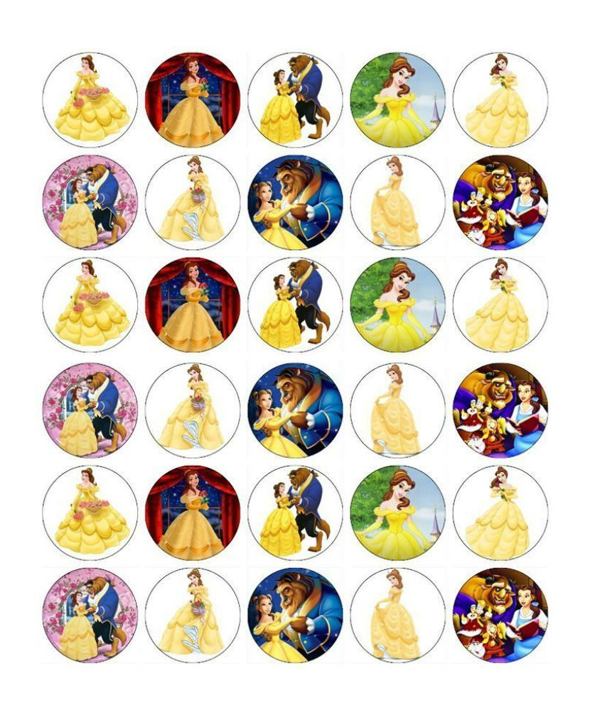 Beauty And The Beast Cupcake Toppers - Parties365 | Party Ideas within Free Printable Beauty And The Beast Cupcake Toppers
