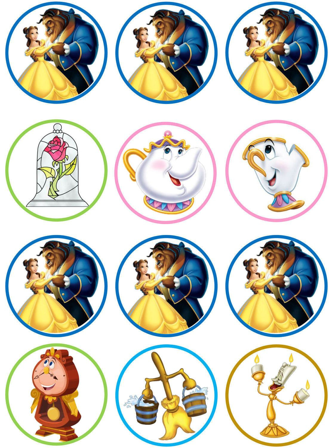 Beauty And The Beast Party: 42 Ljepotica I Zvijer Ideas To Save in Free Printable Beauty And The Beast Cupcake Toppers