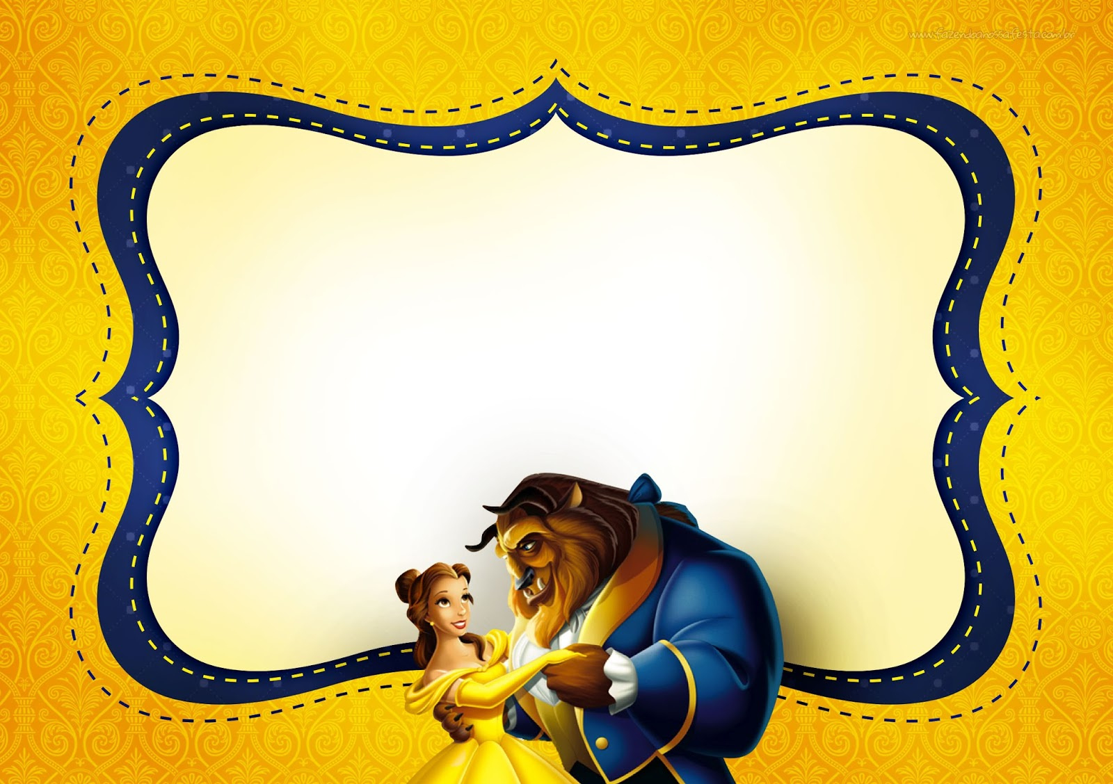 Beauty And The Beast Party: Free Printable Invitations. - Oh My throughout FREE Printable Beauty and the Beast