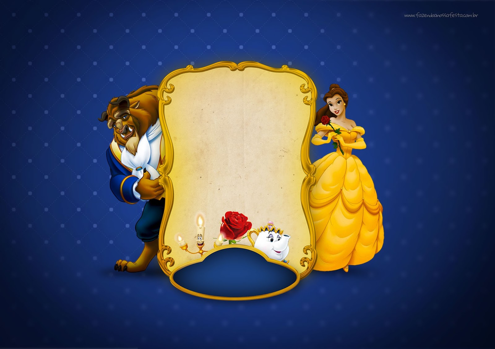 Beauty And The Beast Party: Free Printable Invitations. - Oh My with FREE Printable Beauty and the Beast Invitations