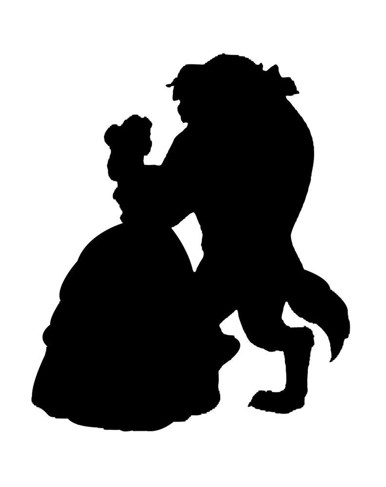 Beauty And The Beast throughout Free Printable Beauty And The Beast Silhouette