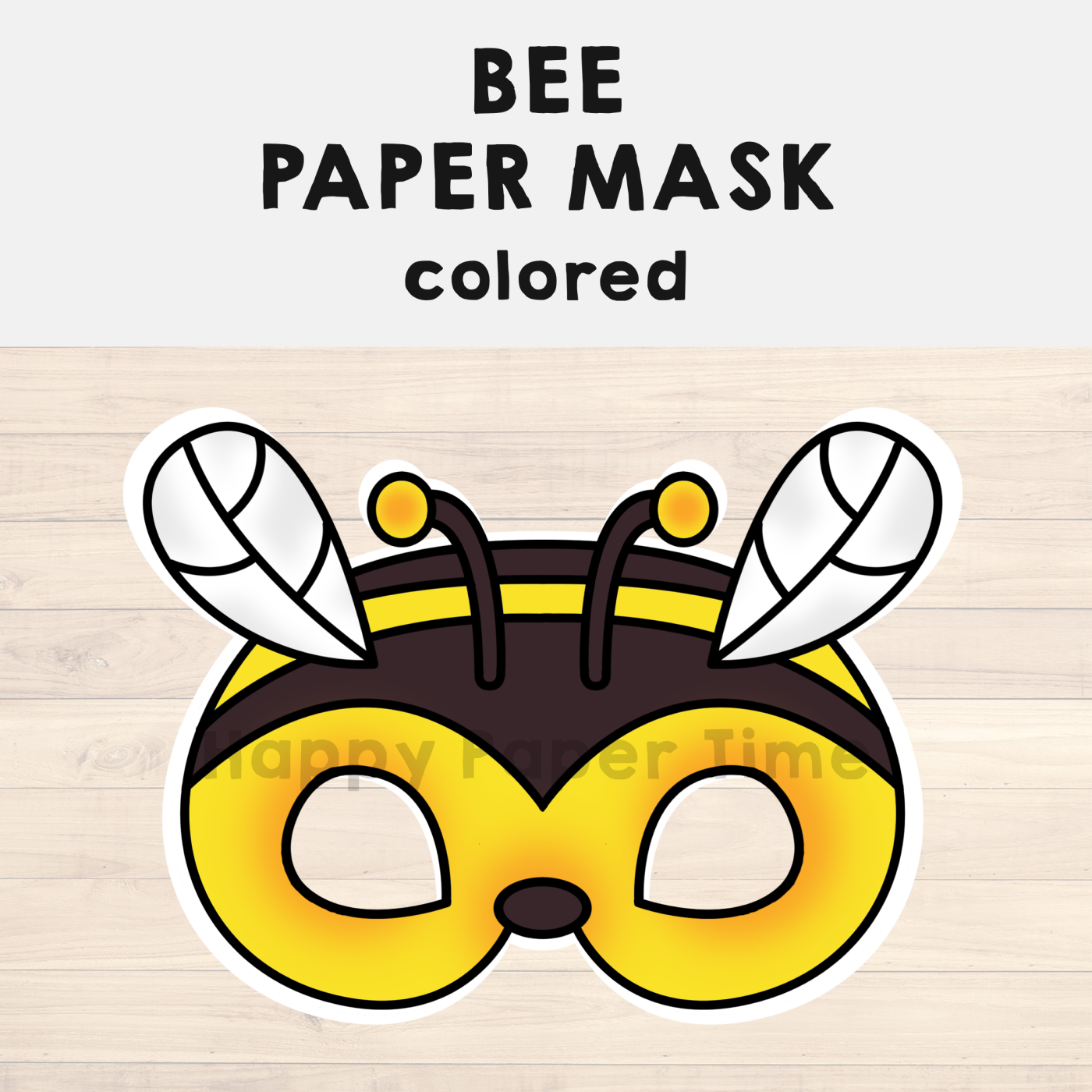 Bee Paper Mask Printable Insect Craft Activity Template | Made with regard to Free Printable Bee Mask Template