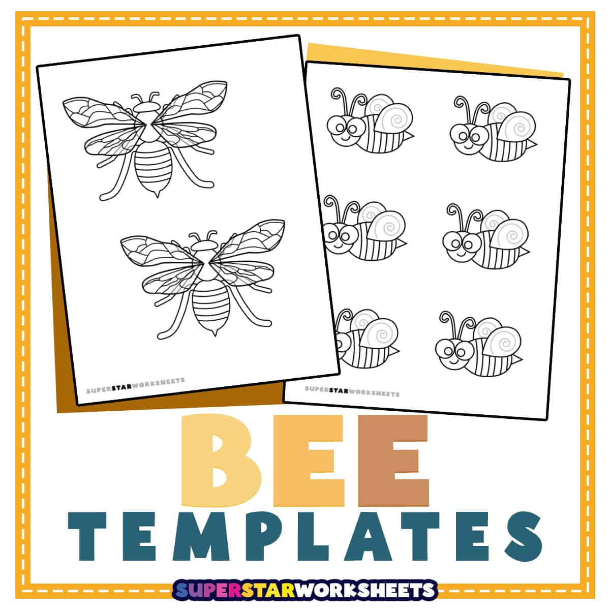 Bee Template (Free Printables) - Superstar Worksheets regarding Free Printable Bee Finger Puppet Template