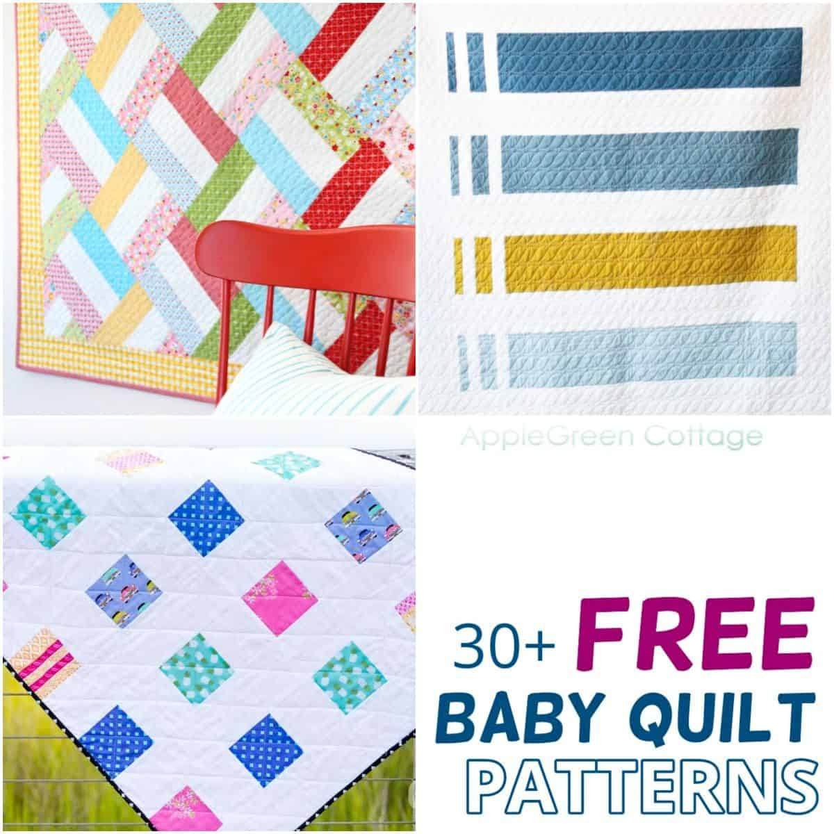 Best Free Baby Quilt Patterns To Sew - Applegreen Cottage inside Free Printable Baby Quilt Patterns
