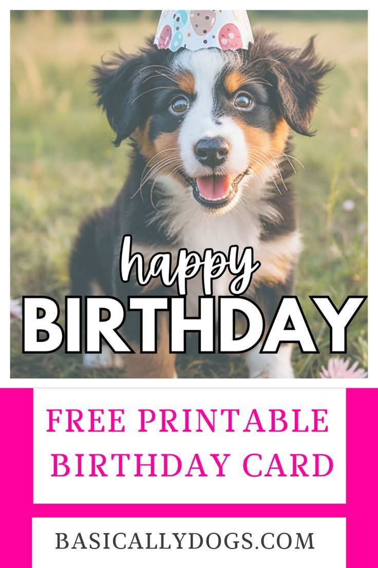 Best Free Digital Download Printable Dog Birthday Card intended for Free Printable Birthday Cards From Dogs