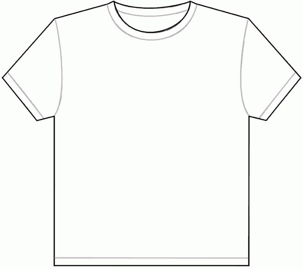 Best Photo Of Large Printable T Shirt Template T Shirt - Coloring throughout Free Printable Blank T Shirt Template