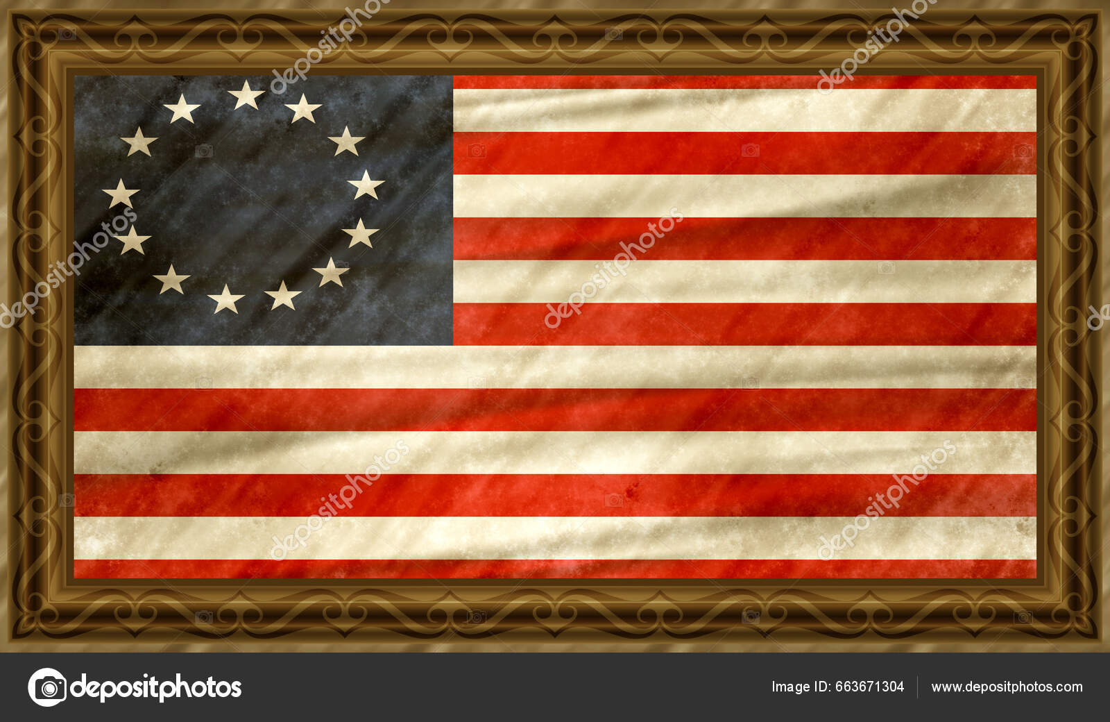 Betsy Ross Flag Old American Flag Decorative Vintage Frame regarding FREE Printable Betsy Ross Flag