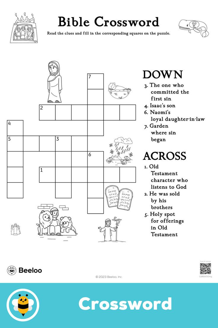 Bible Crossword inside Free Printable Bible Crossword Puzzles For Youth