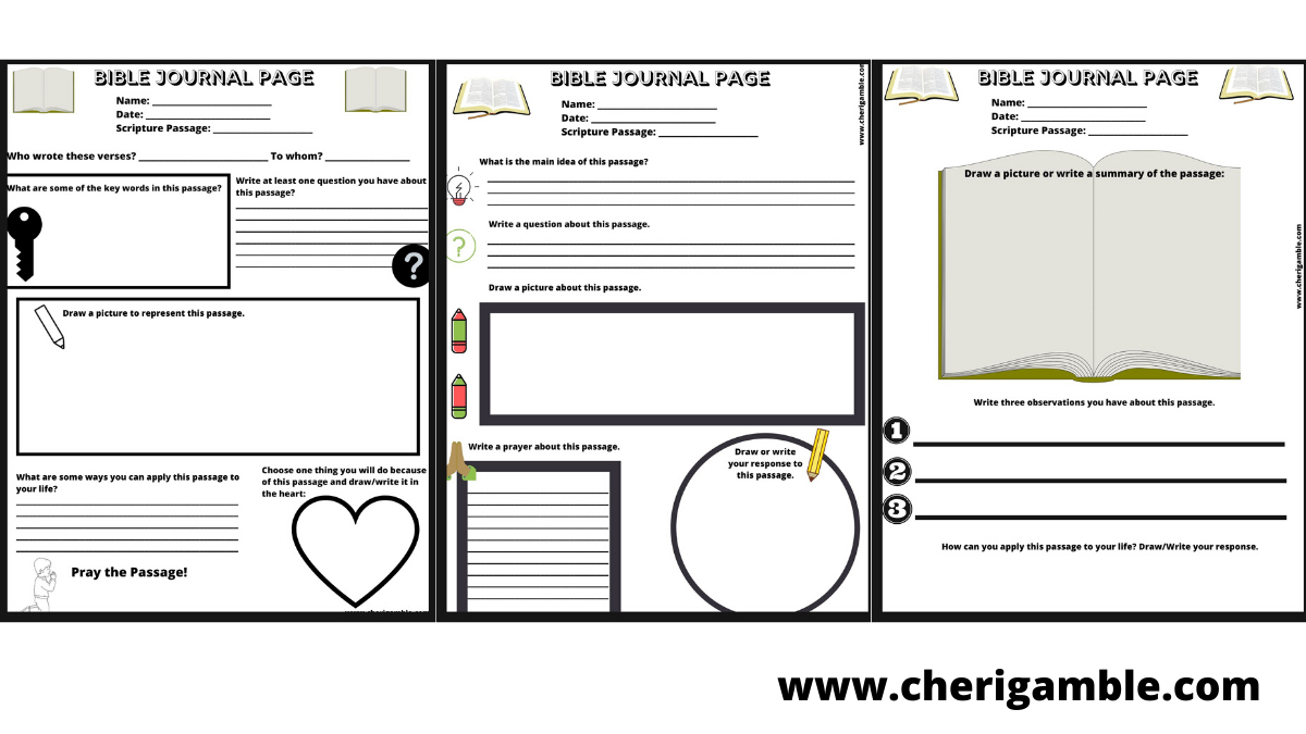 Bible Journaling Pages For Kids – Cheri Gamble inside FREE Printable Bible Lessons For Teenagers