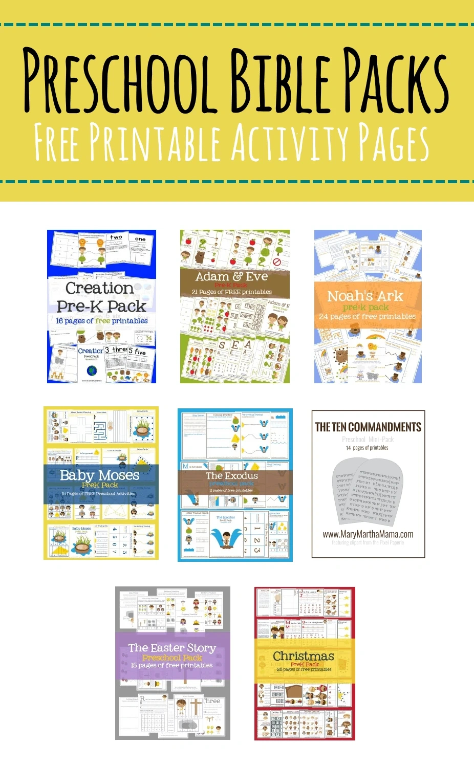 Bible Lessons For Kids – Mary Martha Mama with regard to Free Printable Bible Lessons For Preschoolers