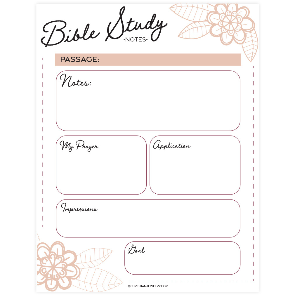 Bible Study Page - Flowers | Free Christian Printables with Free Printable Bible Studies For Women&amp;#039;S Groups