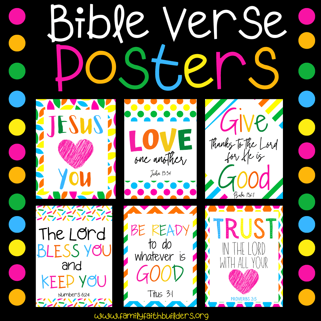 Bible Verse Posters - Family Faith Builders intended for Free Printable Bible Verse Posters